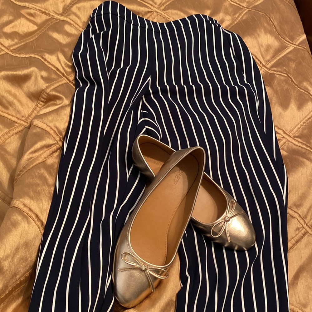 J.Crew Jamie Pant Size 10 Navy and White